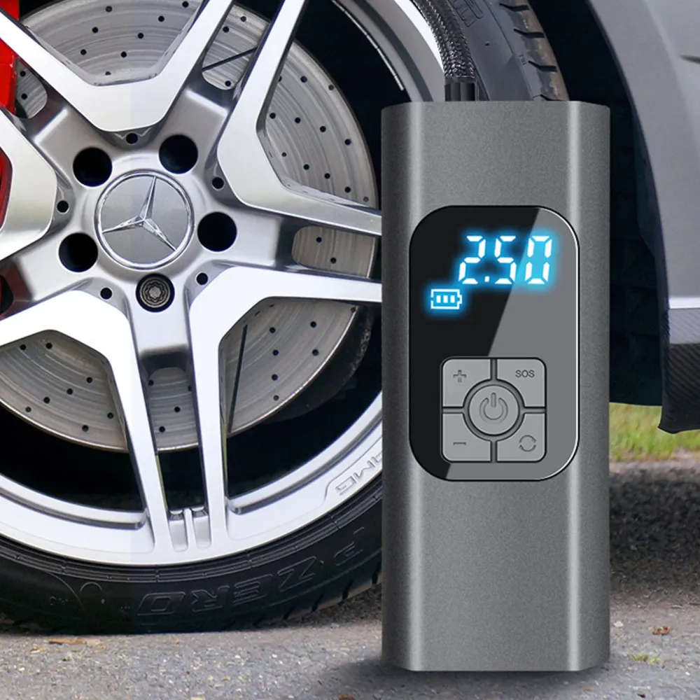 TD® Pompe à air de voiture Pompe à air de pneu portable Pompe à air électrique sans fil pour voiture Pompe à air Pompe à a...
