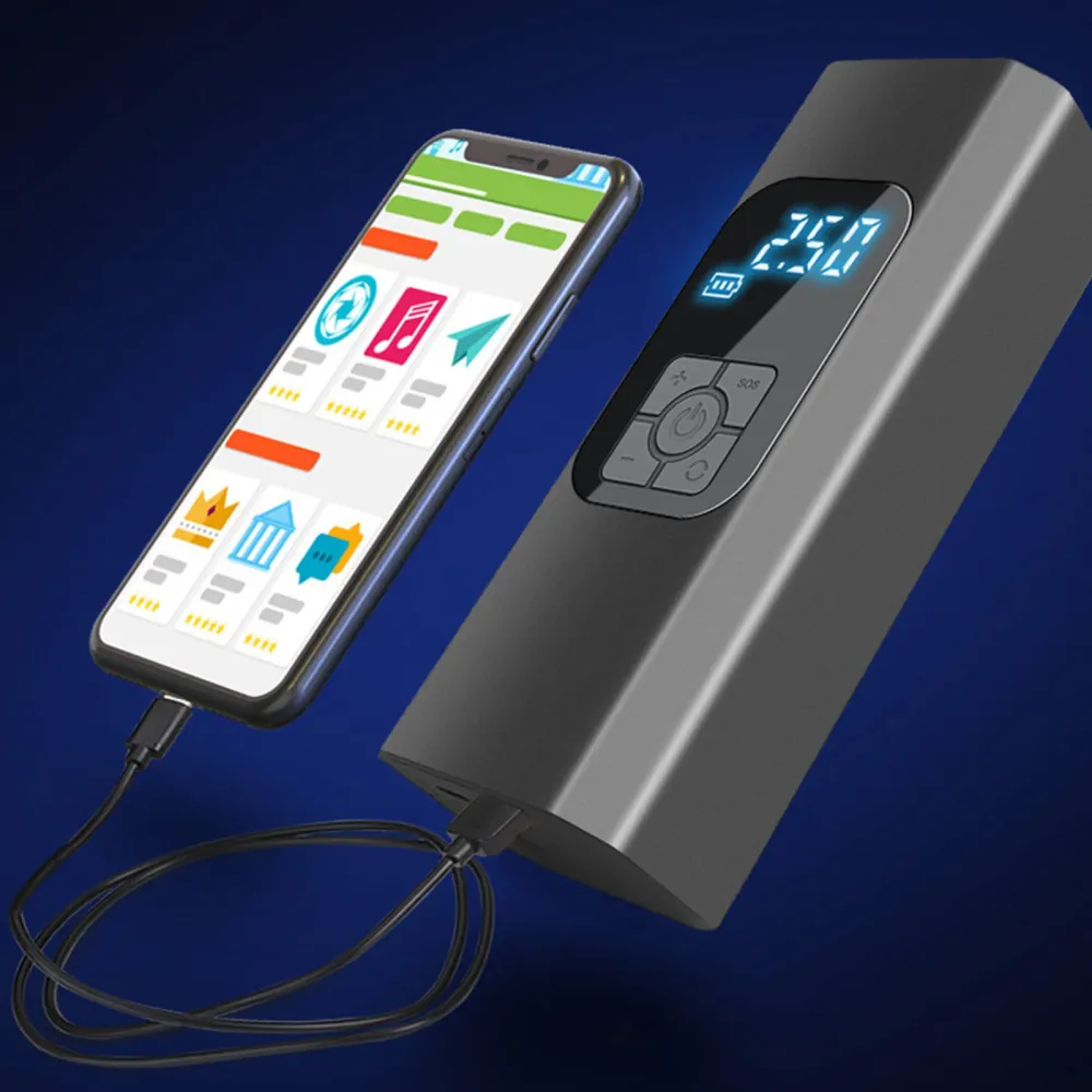 TD® Pompe à air de voiture Pompe à air de pneu portable Pompe à air électrique sans fil pour voiture Pompe à air Pompe à a...
