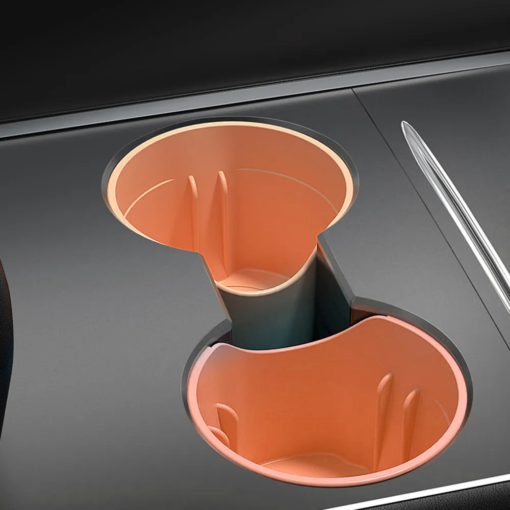Porte-gobelet de console centrale pour les accessoires intérieurs de voiture TPE de modèle 3/y