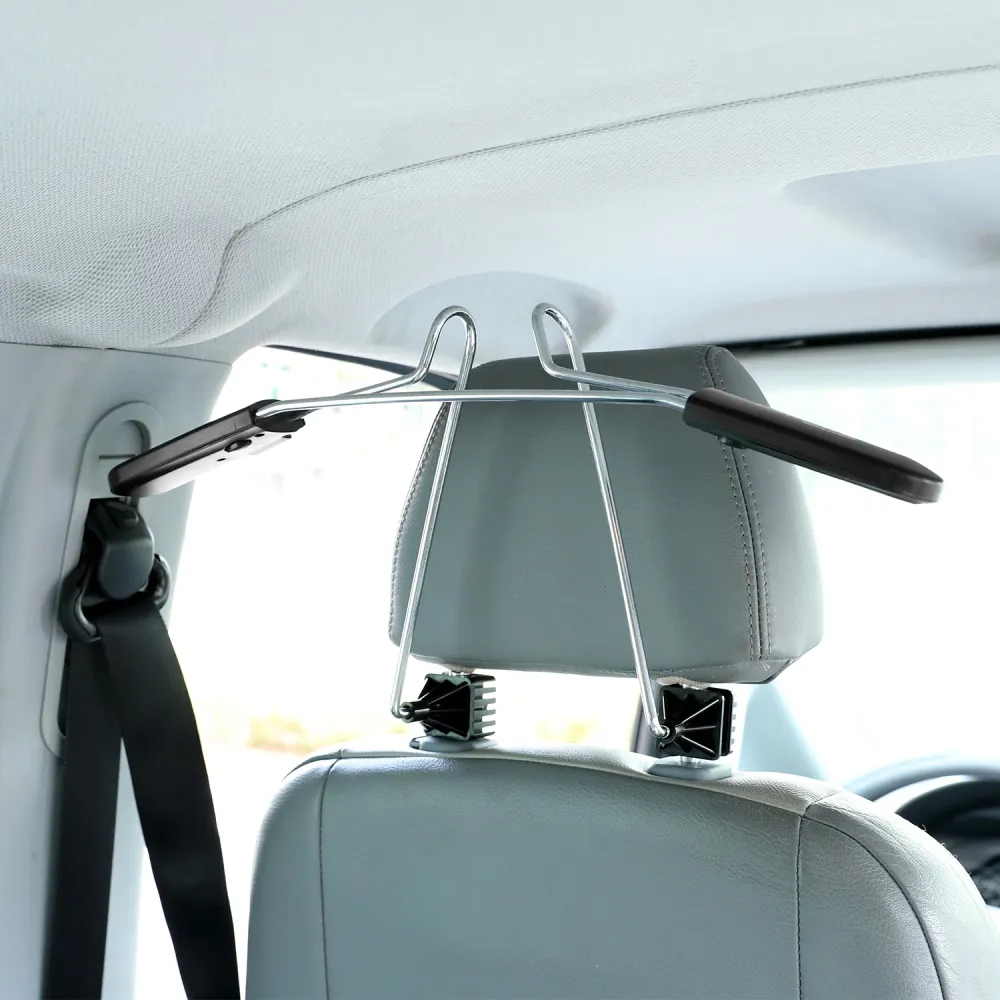 2x Porte-vêtements Maclean pour voiture, monté sur l'appui-tête, universel, MC-870