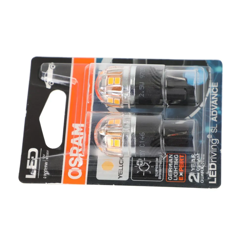2x pour OSRAM 9705Y ampoules auxiliaires de voiture LED WY21W 12V2.5W WX3x16d générique