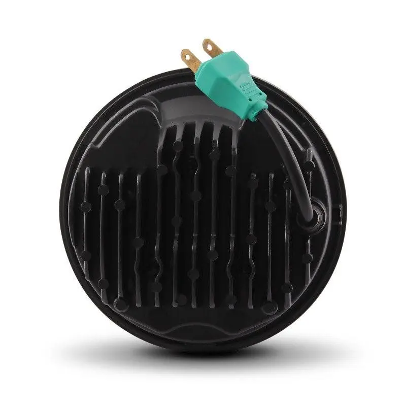 Projecteur LED moto 5,75 pouces avec Adaptateur H4-H13 compatible avec Harley Davidson noir