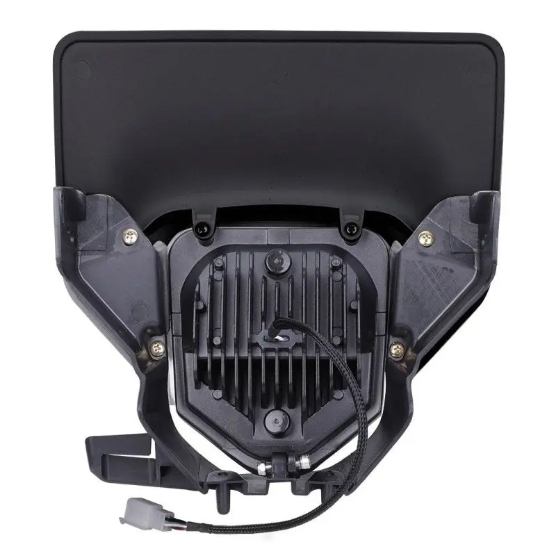 Projecteur LED moto + plaque Enduro Offroad noir