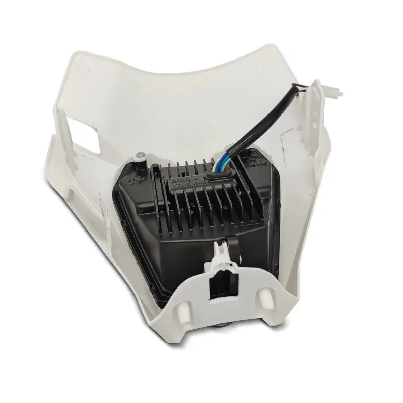 Projecteur LED moto + plaque Enduro Offroad blanc