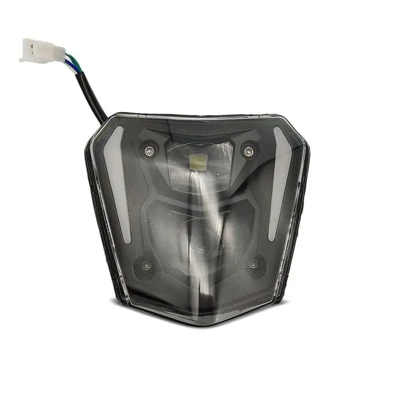 Projecteur LED moto + plaque Enduro Offroad blanc