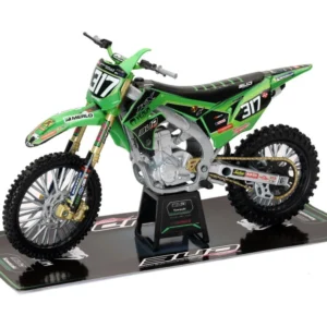 Maquette Moto Kawasaki 450 KXF BUD RACING M. VALIN échelle 1/12 Prorima