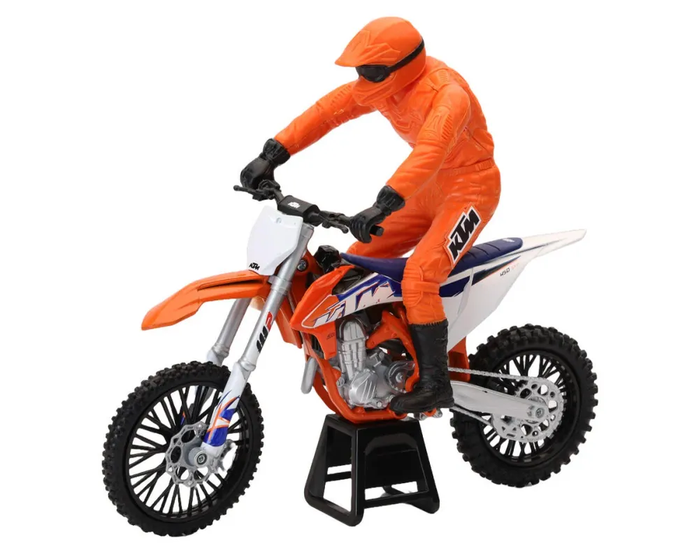 Maquette Moto KTM 450 SX-F + pilote échelle 1/12 Prorima