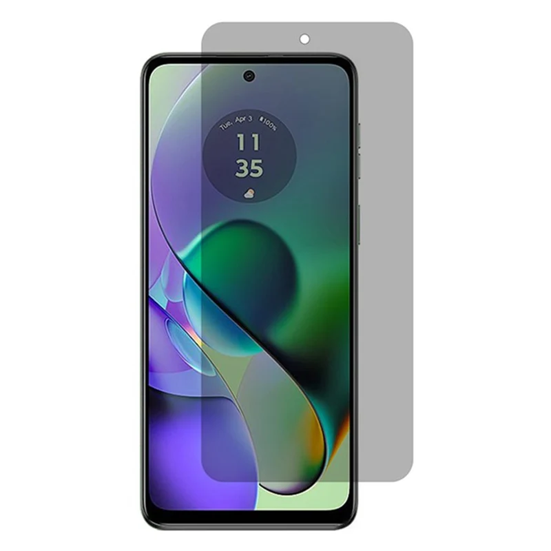Protecteur d'écran Motorola Moto G15 4G en verre trempé anti-regards, couverture intégrale - Noir