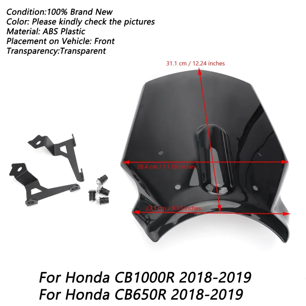 Protecteur de pare-brise ABS pour moto, pour Honda CB1000R 18-20 CB650R 19-23