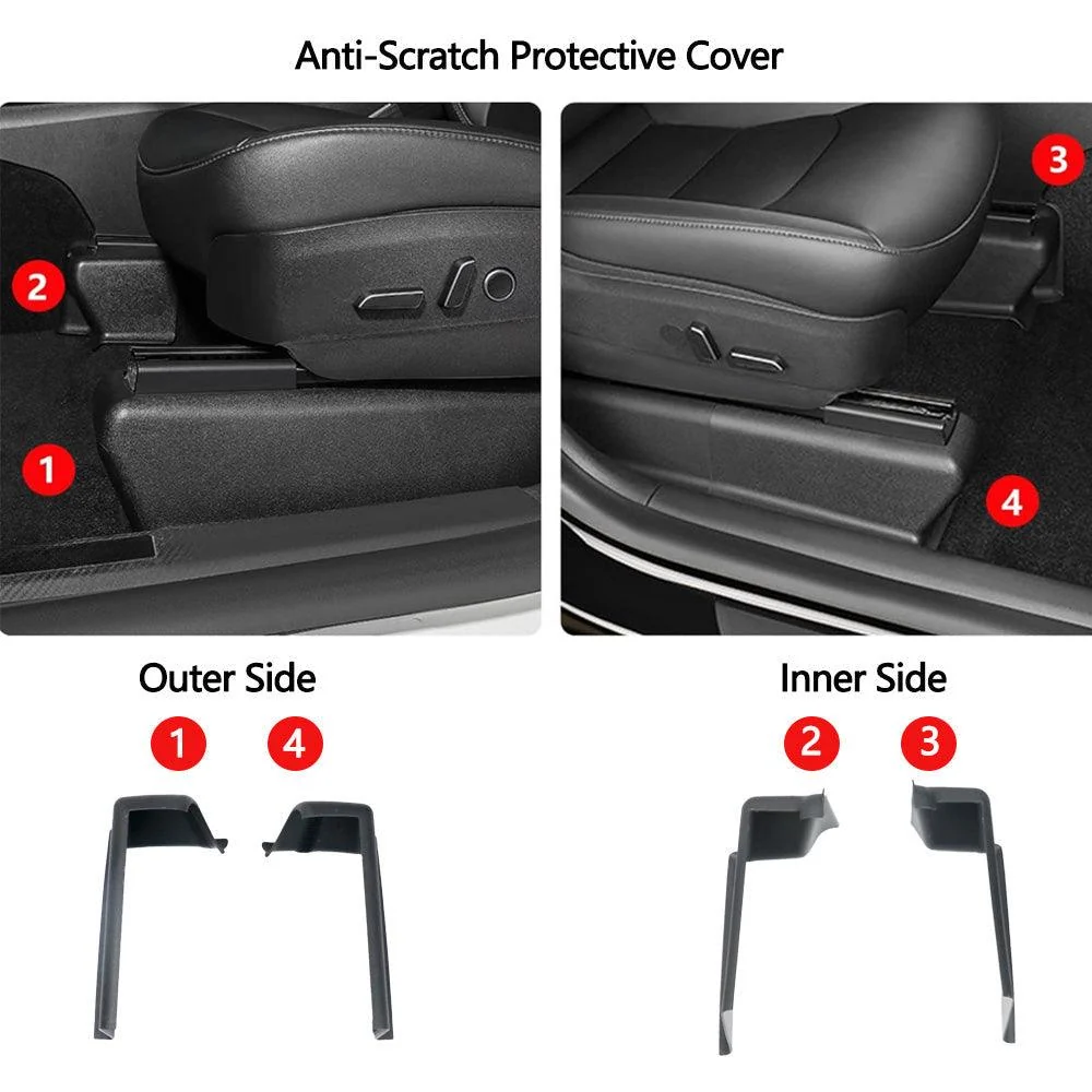 Protection de siège avant durable et anti-rayures pour Tesla Model Y-Accessoires intérieurs de voiture 2020-2024