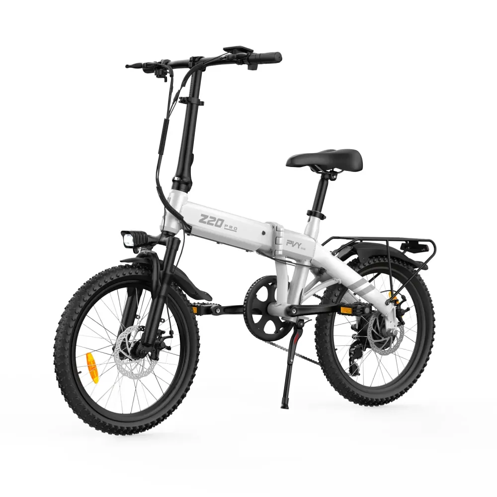 PVY Z20 PRO EVO Vélo Électrique - 250W Moteur 36V14.5AH Batterie 20 Pouces Pneus Freins à Disques Mécaniques - Blanc