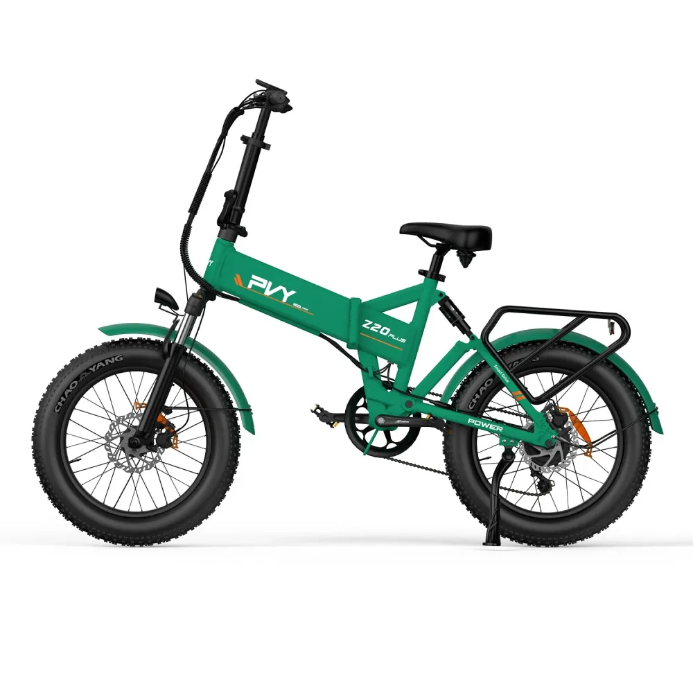 Vélo Électrique PVY Z20 Plus 1000 - Moteur 250W Batterie 48V16.5AH Freins à Disque Hydrauliques Autonomie 120KM - Vert