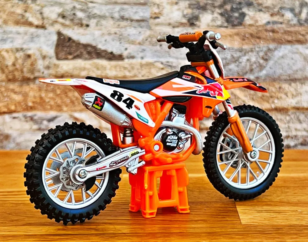 MINIATURE 1/18 MOTO RED BULL KTM 450 SX-F FACTORY EDITION 2018 51073 BURAGO RacingGear974