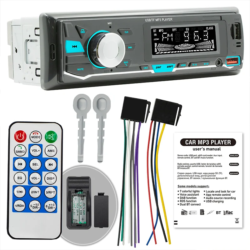 Radio de voiture bluetooth lecteur MP3 de voiture localisation bluetooth trouver une voiture insérer la carte radio de voi...