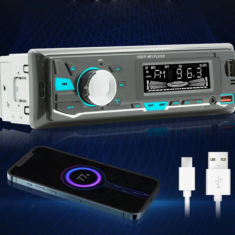 Radio de voiture bluetooth lecteur MP3 de voiture localisation bluetooth trouver une voiture insérer la carte radio de voi...