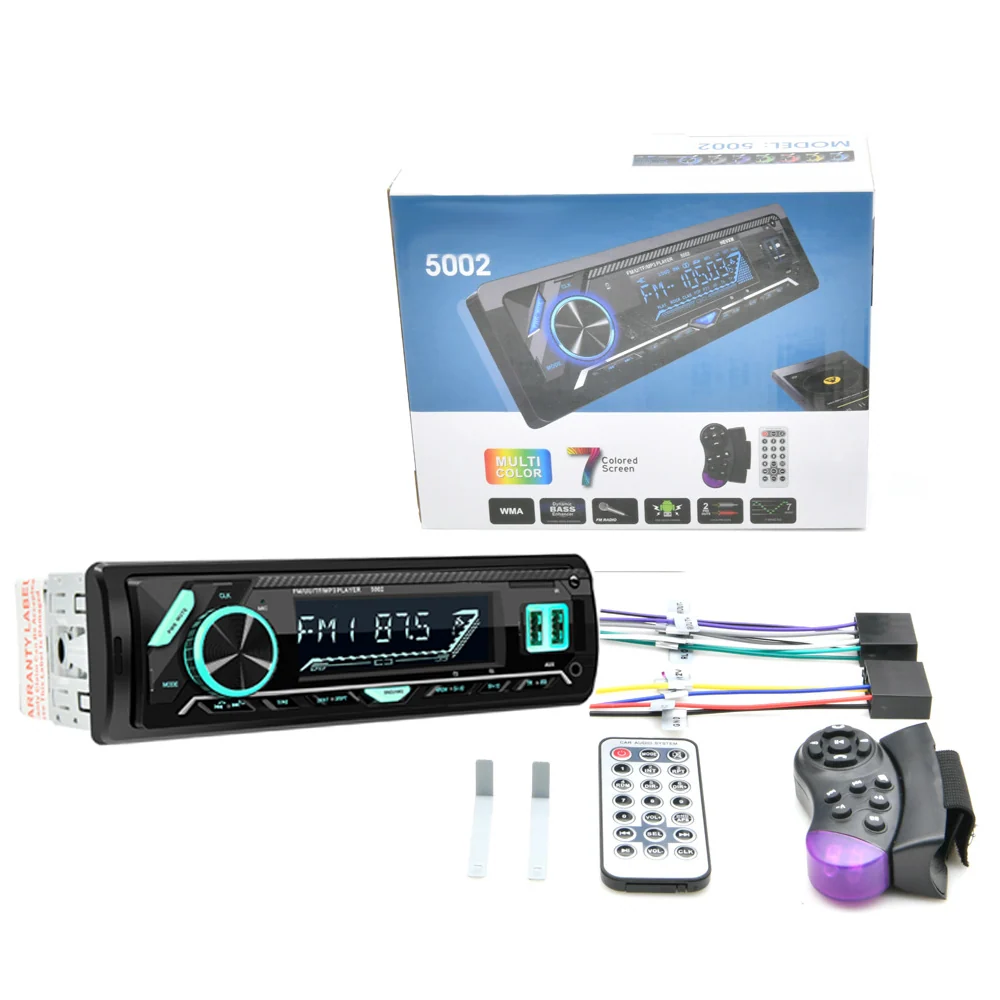 Radio de voiture bluetooth lecteur MP3 de voiture bluetooth double USB charge rapide support carré voiture MP3 pour voiture