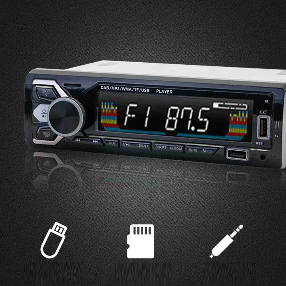 Radio de voiture bluetooth lecteur de voiture USB lecteur de carte bluetooth mains libres mp3 lecteur court musique sans p...