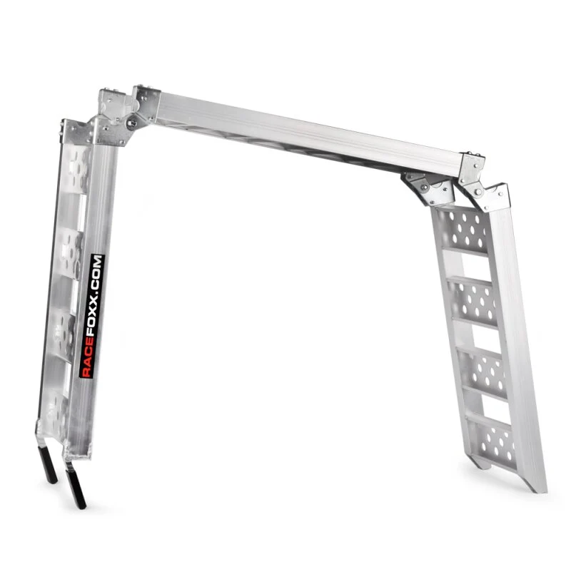 Rampe de chargement moto aluminium, compacte, pliable