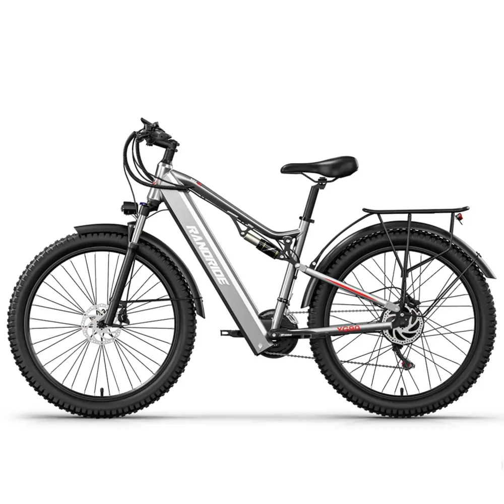 Vélo électrique RANDRIDE YG90 - Moteur 500W Batterie 48V17Ah 27,5'' - Gris