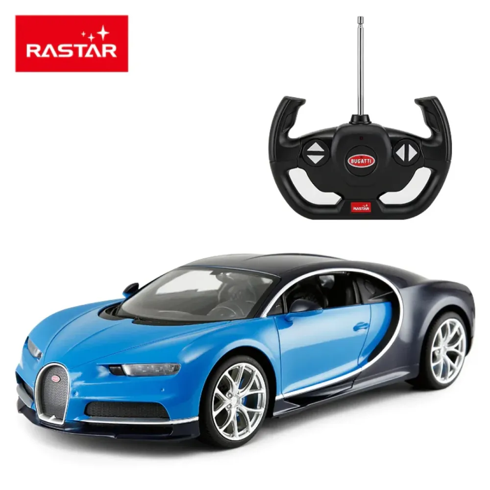 Bugatti Chiron, Voiture Téléguidée, Échelle 1/14 sous Licence avec Phares fonctionnels Rastar