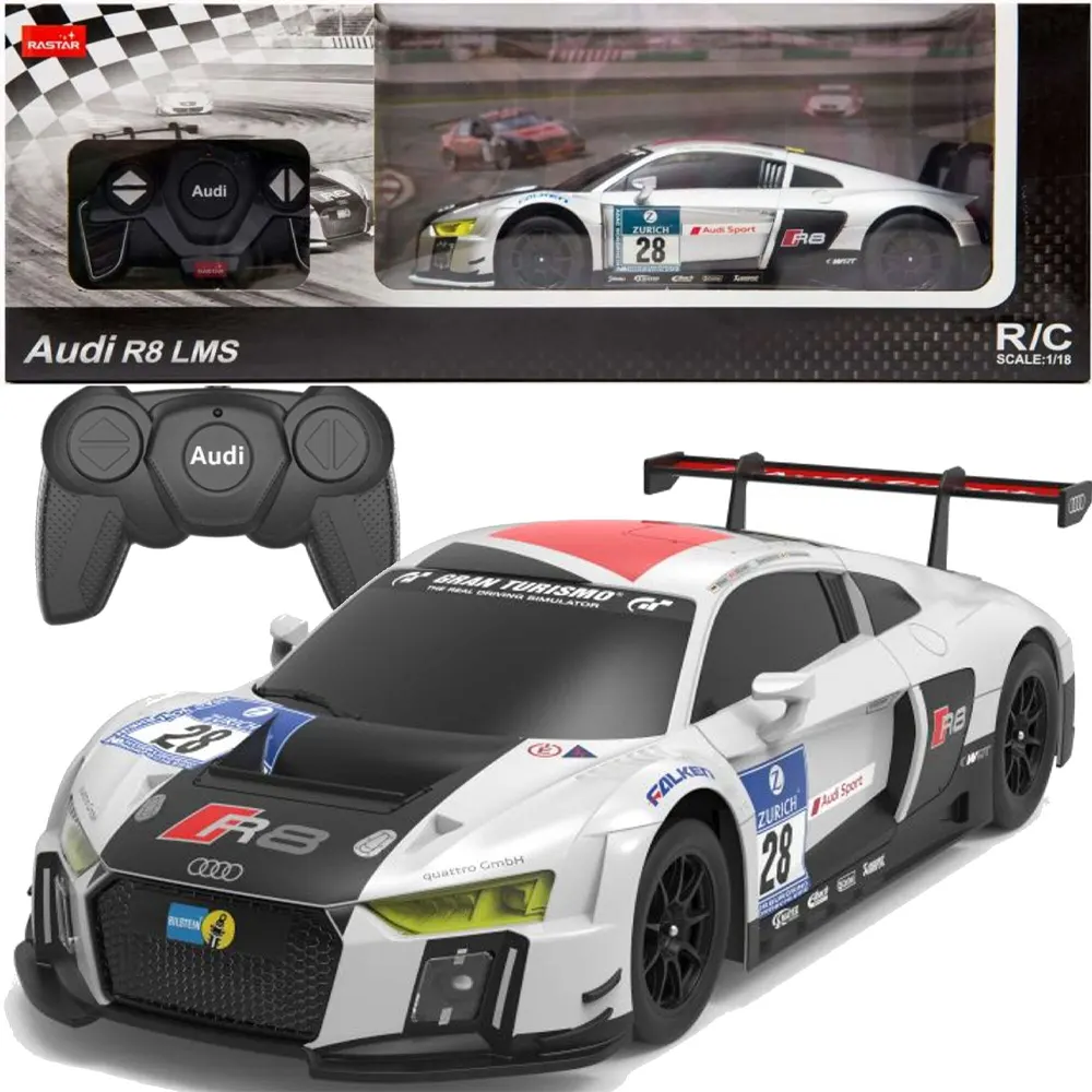 Rastar Voiture Télécommandée Audi R8 Échelle 1:18 - Blanc