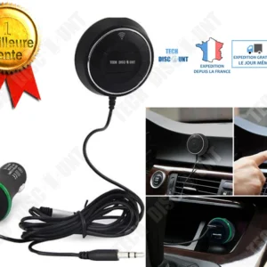 TD® Récepteur bluetooth de voiture jack USB audio kit mains libres chargeur stéréo téléphones conduite transmetteur musiqu...