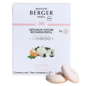 Recharge parfum voiture Maison Berger - Parfum voiture - Lady Flower - 2 pièces