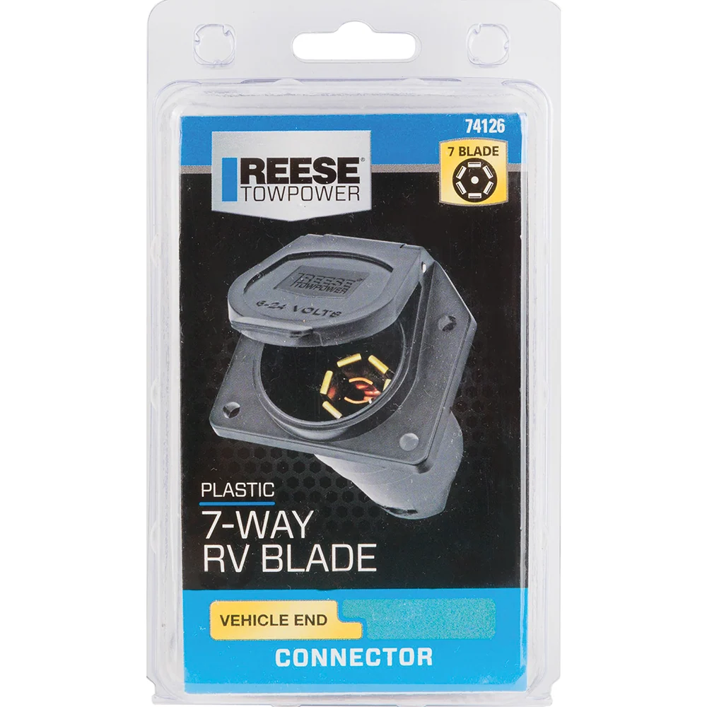 CONNECTEUR 7-VOIE, PLASTIQUE, COTÉ VOITURE Reese