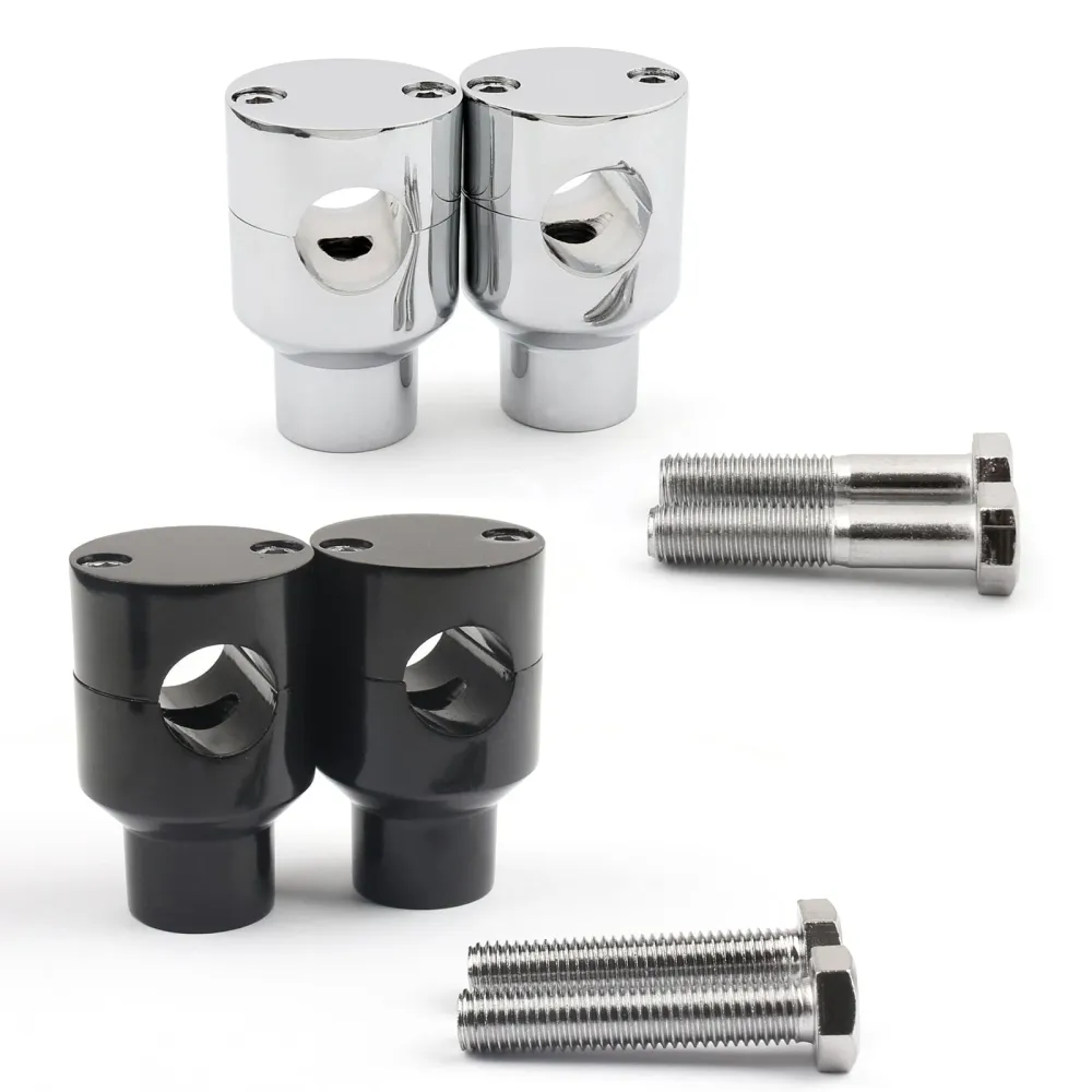 Rehausseurs de guidon, supports de fixation, pinces de montage, moto, vélo 7/8" 22 mm Noir