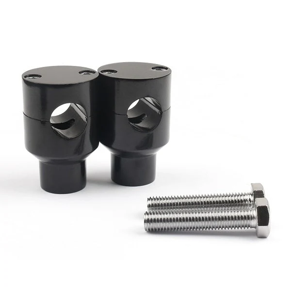 Rehausseurs de guidon, supports de fixation, pinces de montage, moto, vélo 7/8" 22 mm Noir