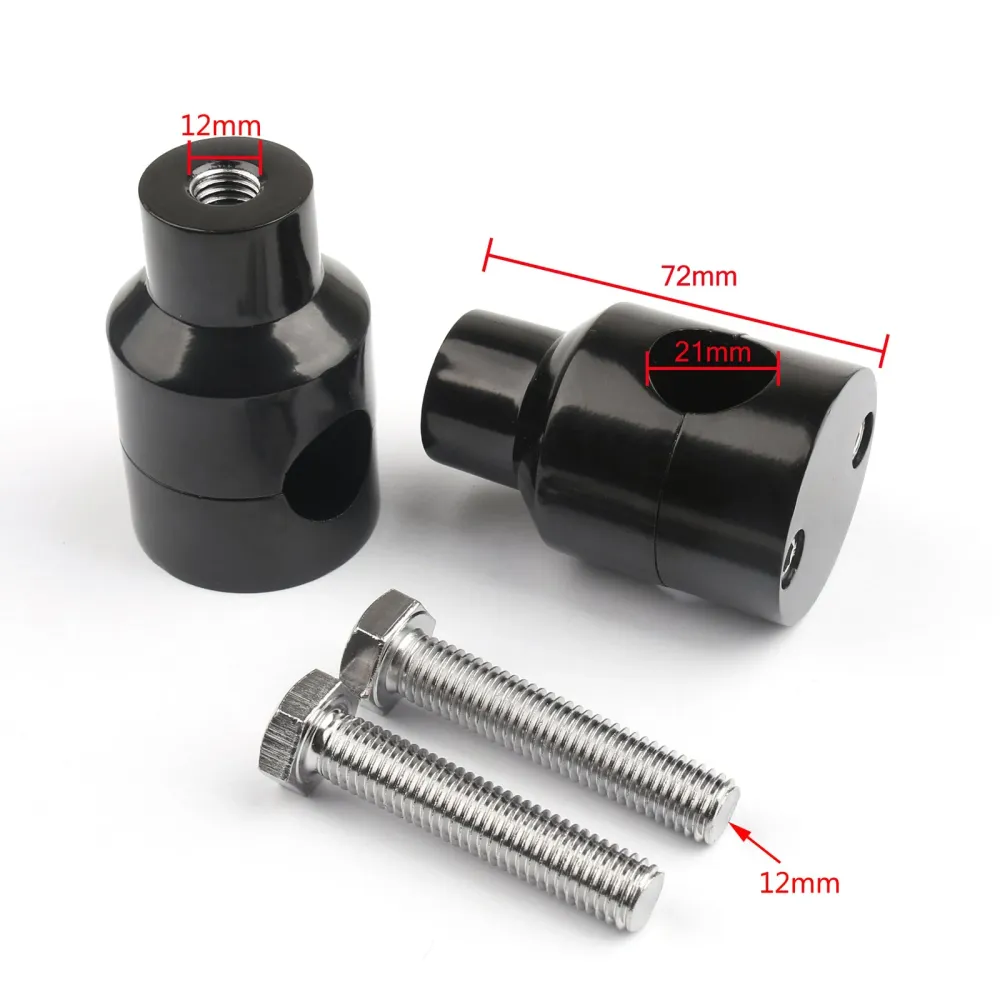 Rehausseurs de guidon, supports de fixation, pinces de montage, moto, vélo 7/8" 22 mm Noir