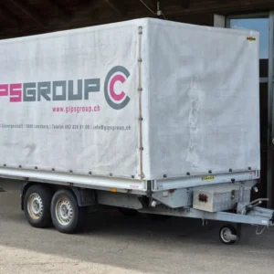 Remorque d'occasion avec bâche 3500 kg, expertisée