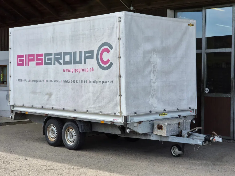 Remorque d'occasion avec bâche 3500 kg, expertisée