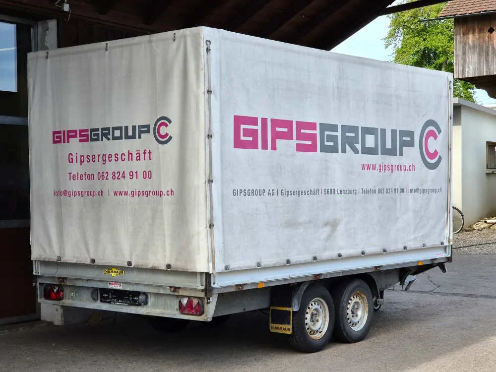 Remorque d'occasion avec bâche 3500 kg, expertisée