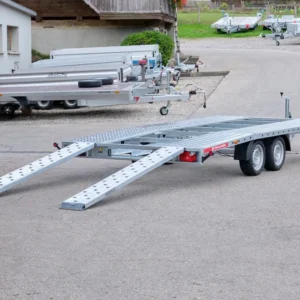 Remorque porte-autos Temared 3000 kg, tandem, à culasse inclinée