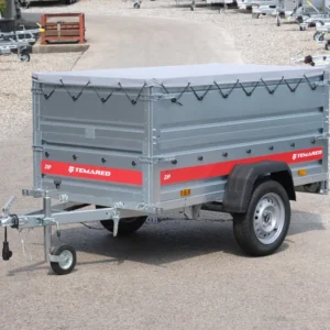 Remorque Temared 750 kg, non freinée avec béquille et extensions de ridelles