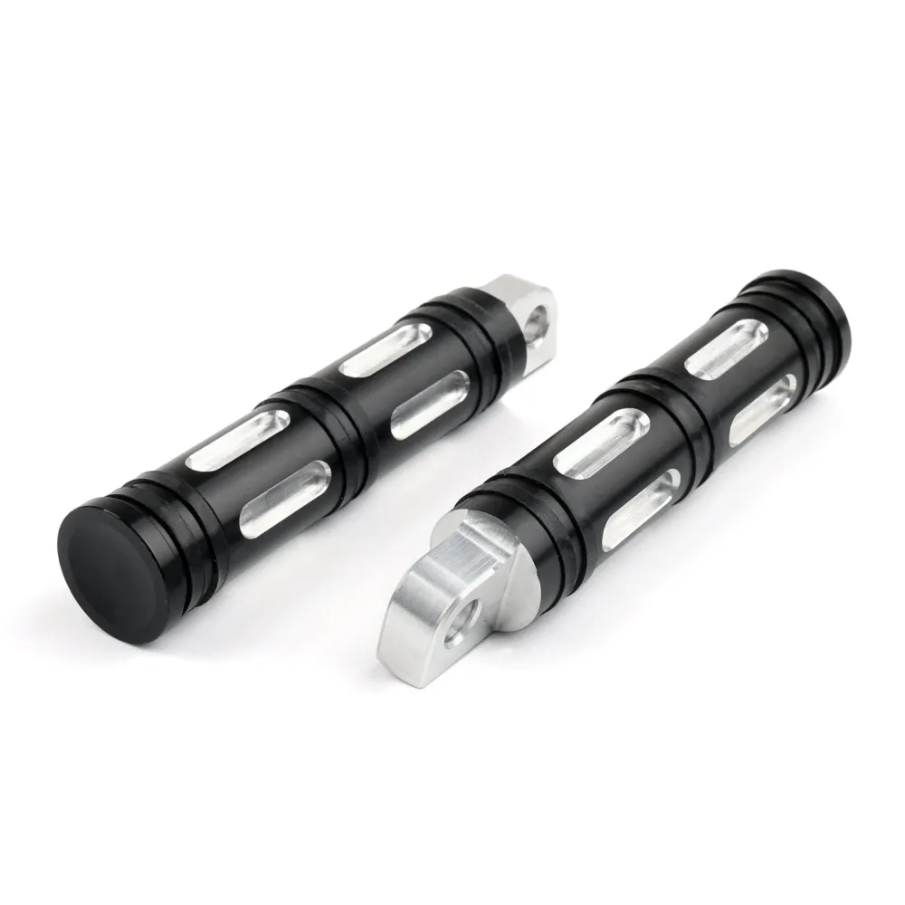 Repose-pieds noirs coupés CNC pour moto, pour Harley Chopper Touring Sportster générique