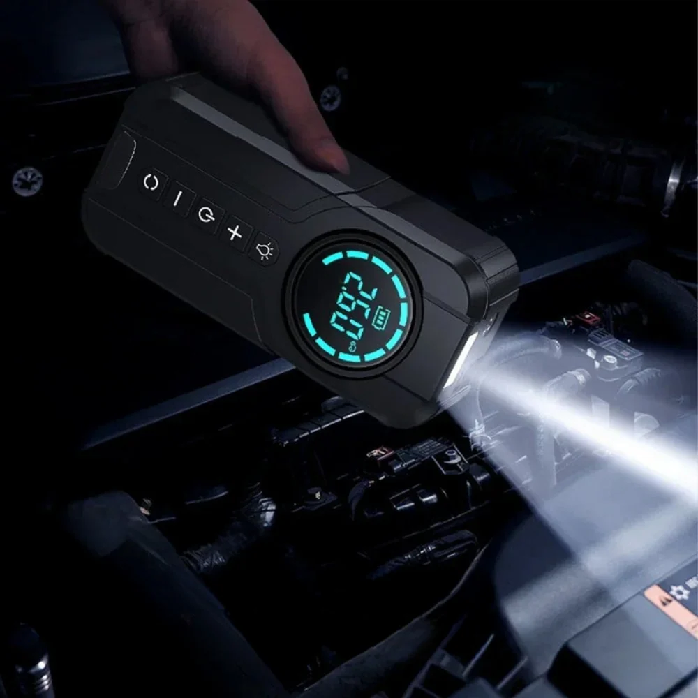 Démarreur de batterie pour voiture compacte avec pompe à air et lumière LED RetrosNJerseys