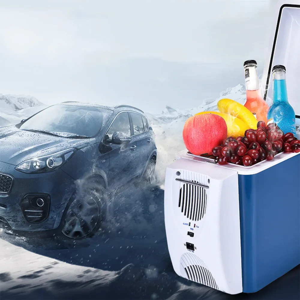 TD® Réfrigérateur de voiture portable Réfrigérateur à double usage chaud et froid Réfrigérateur de voiture extérieur polyv...