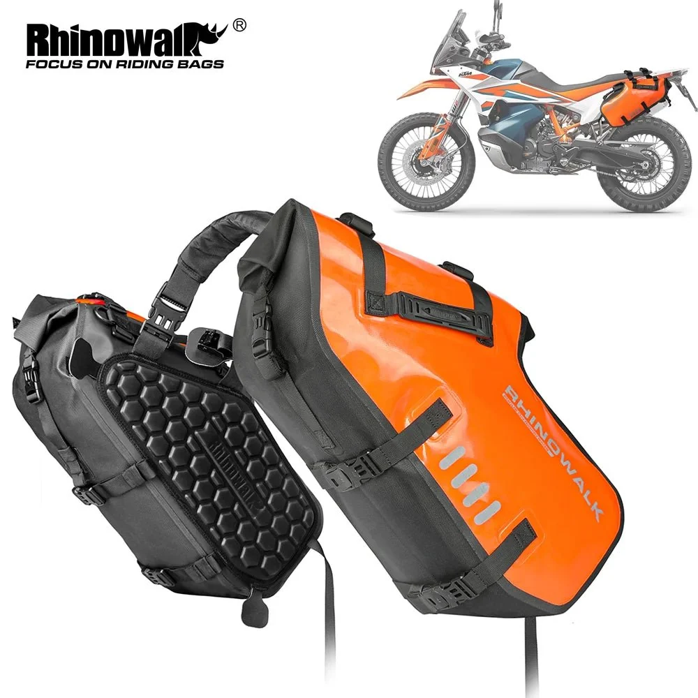 Sacoche latérale de selle pour moto, imperméable de 18L à 48L "Rhinowalk - MT14 series"