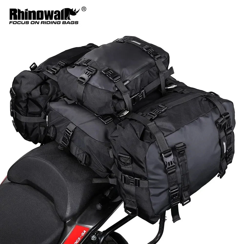 Sacoche de selle latérale multifonction avec bandoulière 100% imperméable pour moto & vélo 10 à 30L "Rhinowalk - MT216 ser...