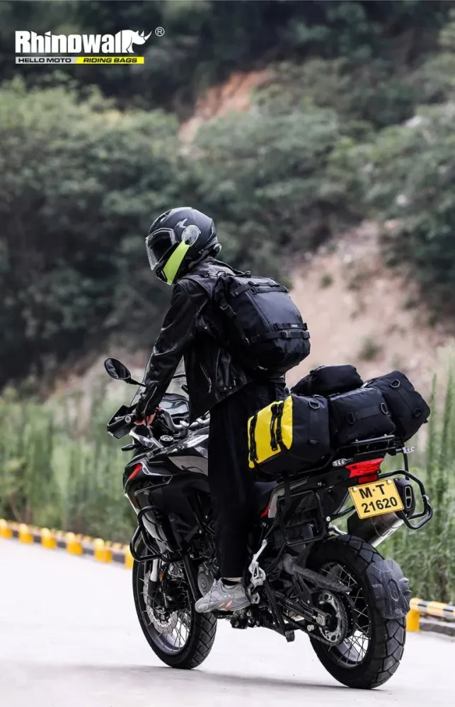 Sacoche de selle latérale multifonction avec bandoulière 100% imperméable pour moto & vélo 10 à 30L "Rhinowalk - MT216 ser...
