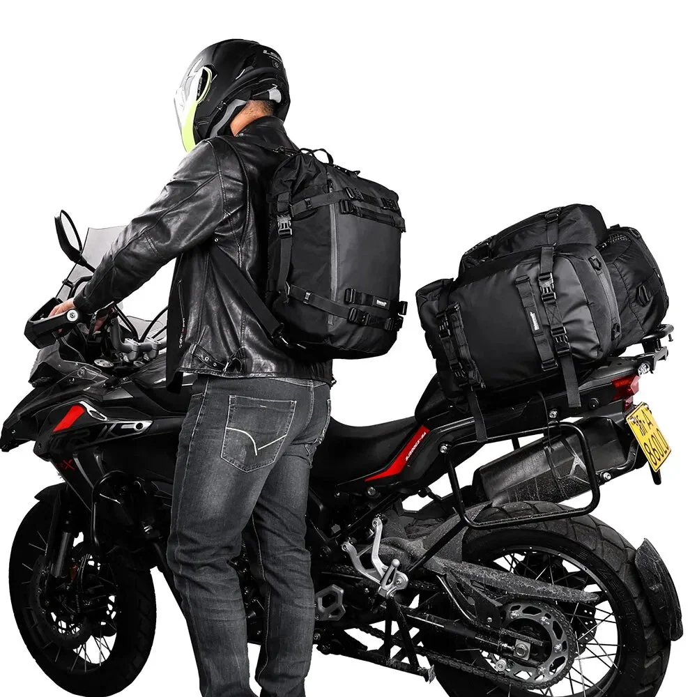 Sacoche de selle latérale multifonction avec bandoulière 100% imperméable pour moto & vélo 10 à 30L "Rhinowalk - MT216 ser...