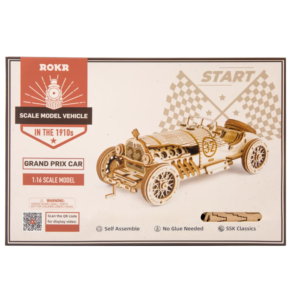 Maquette en Bois - Voiture Grand Prix Vintage Robotime