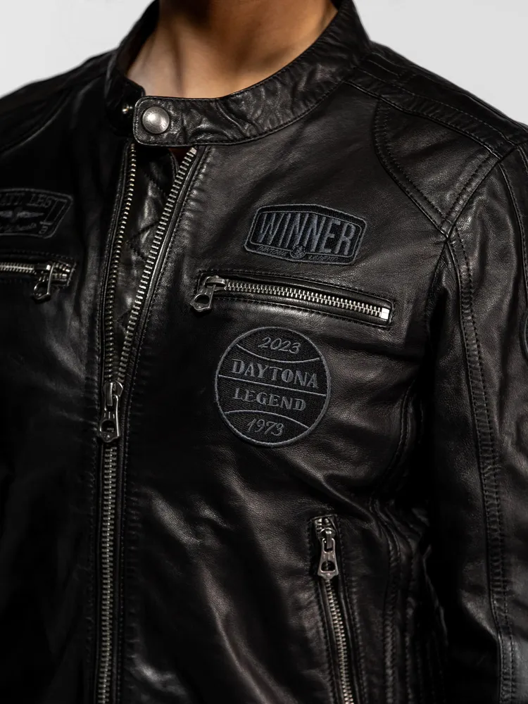 Wartburgin - Blouson moto vintage femme ROSE GARDEN