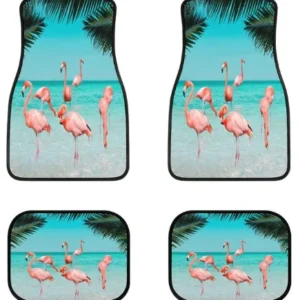 Ensemble complet de Tapis de sol de Voiture Flamant Rose Royaume Flamant Rose