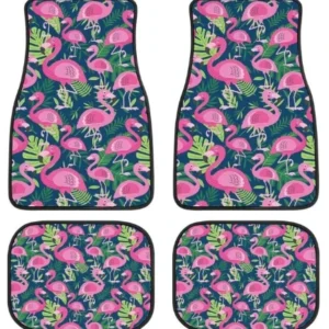 Lot de Tapis de sol de Voiture Flamant Rose Royaume Flamant Rose