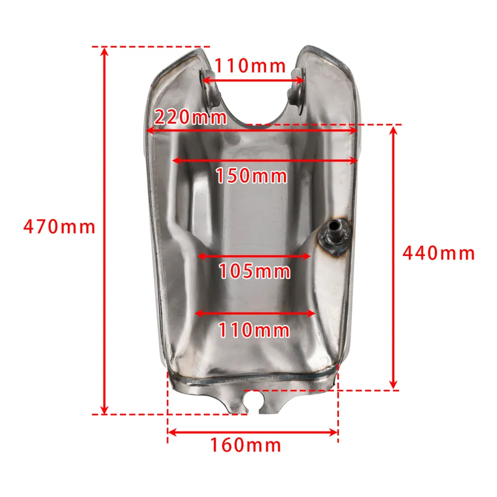 Réservoir de carburant de moto non peint, pour CFmoto Mandrill Cafe Racer 2.4 gallons 9L