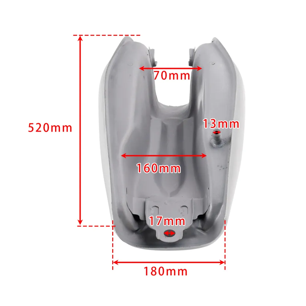 Réservoir d'essence Silver Cafe Racer, carburant de moto rétro classique pour Bobber Scrambler