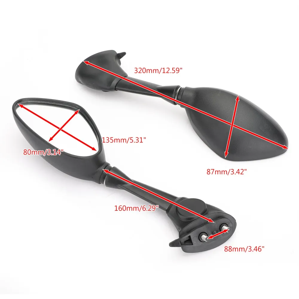 Rétroviseurs latéraux noirs pour moto BMW HP4 2011-2015 génériques